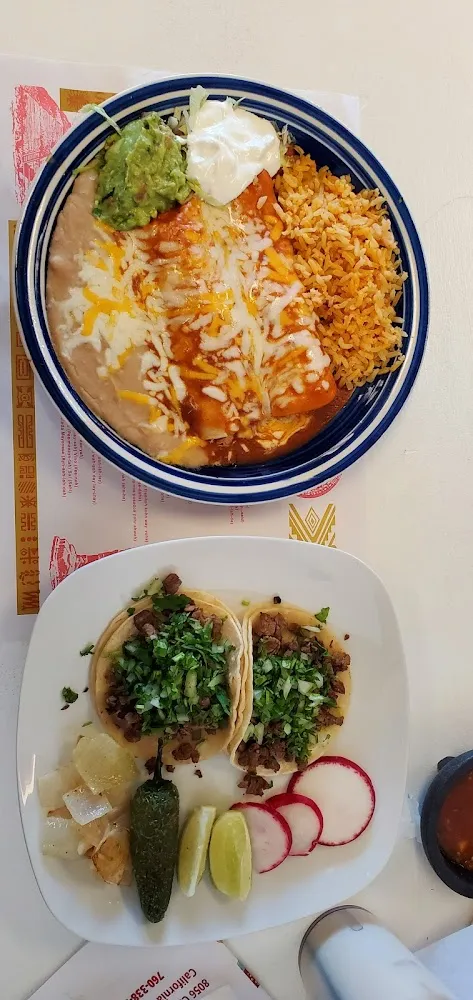 Chicken Enchiladas & Tacos De Carne Asada
