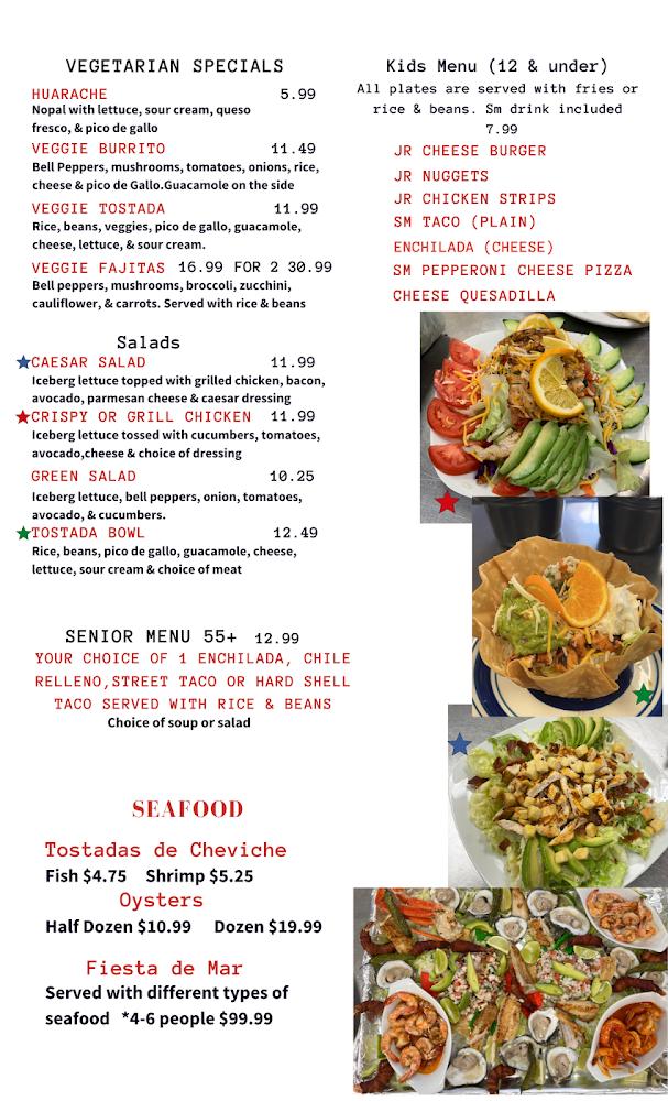 Las Dos Rosa's Restaurant Menu image 2