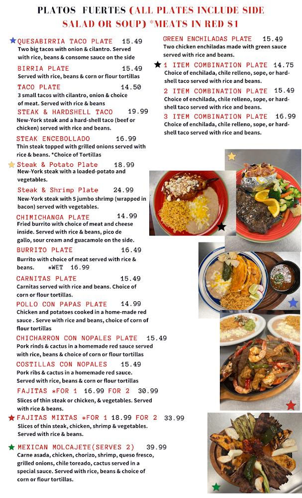 Las Dos Rosa's Restaurant Menu image 3